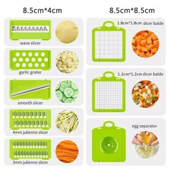 Peeler Cutter Slicer Dicer Chopper Kitchen Food Vegetable Salad Fruit 15 In 1