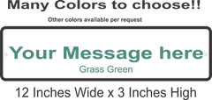 Personalized Custom Aluminum Sign Customized With Your Message 12 In x 3 In