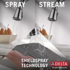 Delta Cassidy Pull-Down Kitchen Faucet Lumicoat Chrome-Certified Refurbished