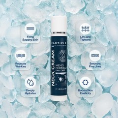 Particle Neck Cream, Daily Skin Care for Men with Collagen, Hyaluronic Acid, R