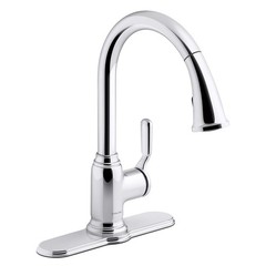 Sterling Kohler 24272-CP Ludington Pull-Down Kitchen Sink Faucet Polished Chrome