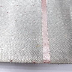 Vtg Reversible Gray Pink Damask Banquet Set 9.5 Ft Tablecloth & 11 Napkins