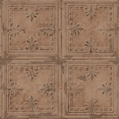 Copper Tin Tile Peel and Stick Wallpaper: Modern Metallic Accent for Any Room