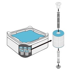 HOT SPRING SILVER 6 Months Ag+ Hot Tub Mineral Ion Spa Cartridge Sticks, 3 Grey