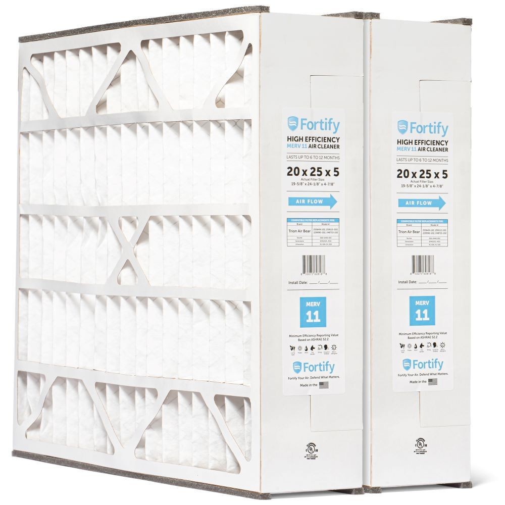 Fortify 20x25x5 MERV 11 Replacement for Trion Air Bear. Qty 3