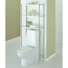 24.25 In. W X 63.5 In. H X 10.75 In. D Silver Over-The-Toilet Storage