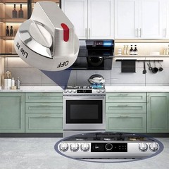 5 Pack DG64-00473A Range Top Burner Control Knob For Samsung Oven AP5917439