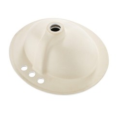 Uimoso Semi-Recessed Bathroom Sink Drop-In Undermount Sink 19 x 16.7in Ceramic