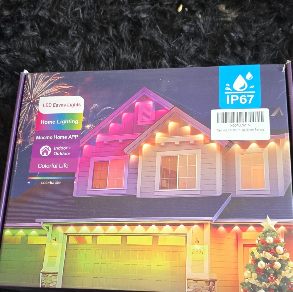 Colorful Life 100ft RGBIC LED Eaves String Lights IP67 App/Remote Indoor/Out