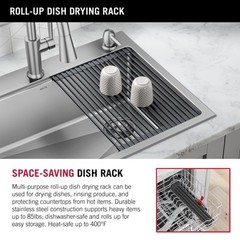 Delta Emery 33″ Workstation Sink, Single Bowl w/ Ledge+Kit-Certified Refurbished