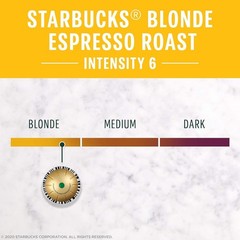Starbucks by Nespresso Vertuo, Blonde Roast 40 loose , Pods, Brews, 1.35 oz.