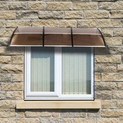 Window Awning Front Door Eaves Canopy Polycarbonate Roof Cover 40” /80”/120”