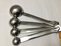 New Williams Sonoma Stainless Steel Measuring Spoons Set Of 4