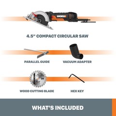 WX439L Worx WORXSAW 4-1/2″ 4.5 AMP Corded Compact Circular Saw