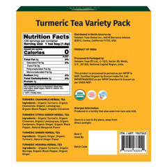 Vahdam India Infusions Organic Turmeric Tea Variety Pack, 100 Count (6.35 Ounce)