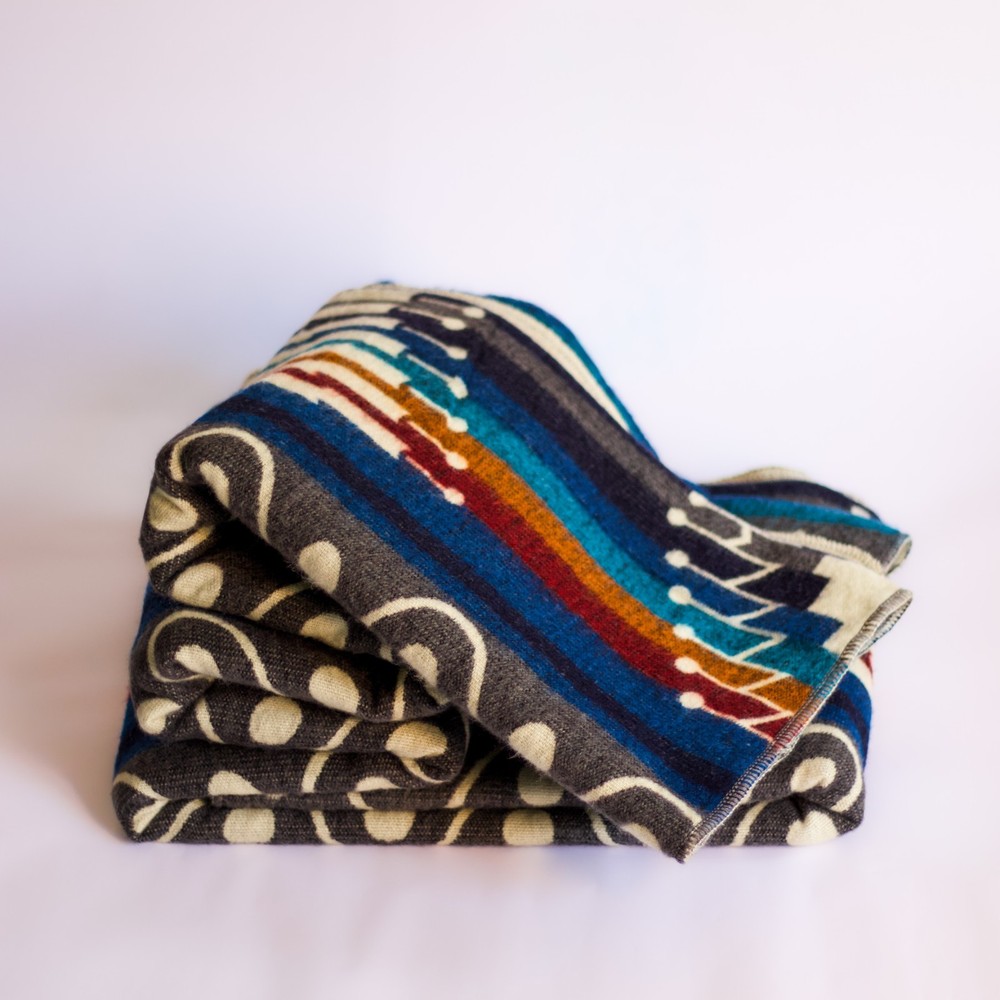 ALPACA WOOL BLANKET THROW XL KING 90×75 REVERSIBLE THICK & WARM HANDMADE ECUADOR