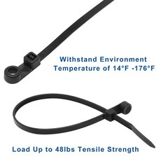 300pcs Zip Ties with Screw Hole, 8 inch 48lbs Electrical Cable Ties Straps, M…