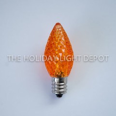 25 C7 Multi-Color LED Faceted Christmas Light Bulbs LED Retro Fit Dimmable