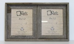 8×10-2.5″ Wide Reclaimed Rustic Barn Wood Collage Frame – Holds 2 Photos