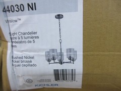 Kichler Winslow 19.75 in. 5-Light Brushed Nickel Contemporary Shaded Chandelier