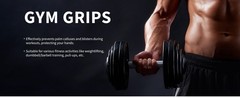 Workout Grips for Weight Lifting – Non-Slip Gym Grips, Hand Grips for