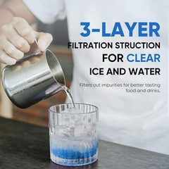 PUREPLUS RWF4700AB Refrigerator Water Filter & Air Filter AF004, 3 Pack