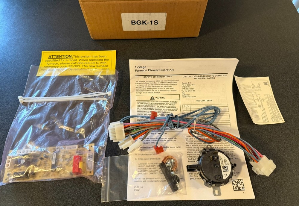 GOODMAN BGK-1S Blower Guard Kit 5LB Compatible 1-Stage ECM PSC Units
