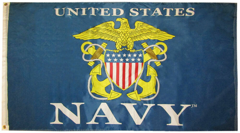 3×5 US United States Navy Shield 3’x5′ Premium Quality 100D Polyester Flag (RUF)