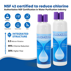 6Pack Replacement Refrigerator water filter 10295370A WHR1RXD1 KAD1RXD1 P8RFWB2L