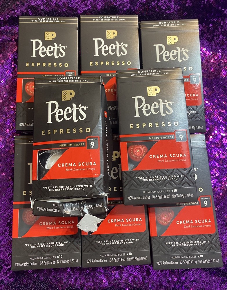 89 Peet’s Coffee Espresso Capsules Crema Scura Intensity 9 Medium Roast SEPT2026