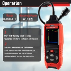 Natural Gas Detector Rechargeable Portable Natural Gas Leak Detector Sniffer