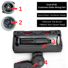 Lot of 2 V Ball Wheel for DYSON Torque V10 V11 V15 Animal Absolute Head Brush