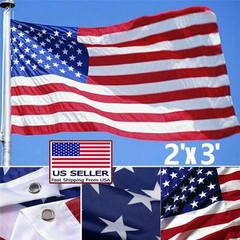 2×3 FT ~US American Flag ~ Outdoor United States US USA Flag with Brass Grommets