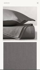 Restoration Hardware Italian Tuxedo Luxe Matelasse King/Cal-King Coverlet Gray