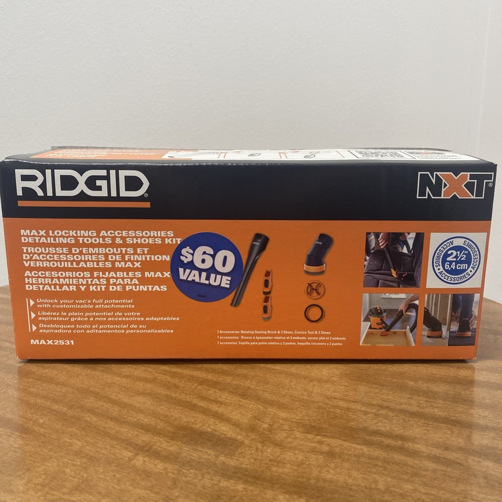 Rigid 2-1/2 In. MAX2531 NXT Max Crevice Tool, Dusting Brush Vacuum Attachments