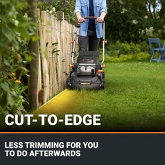 Worx 40V 17” Cordless Push Lawn Mower (2 Batteries & Charger Included) WG745