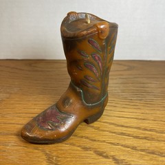 Novalty Hand Made Western Boot Candle Hand Made 4.4in Tall