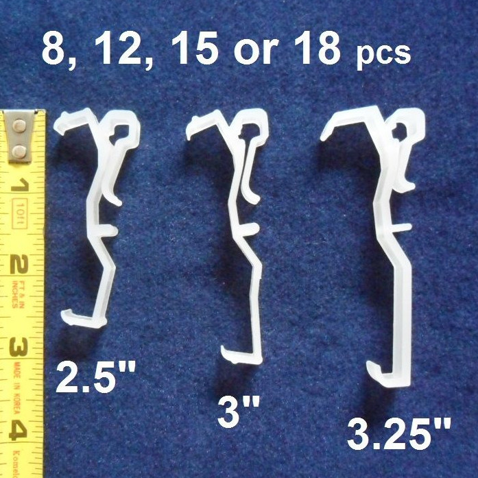 2.5″ 3″ 3.25″ Valance Clips For Faux & Wood Venetian Blinds QTY 8 – 18 Pieces