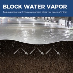 ALORAIR Crawl Space Vapor Barrier 10 mil 10′ x 100′ Crawlspace Encapsulation kit
