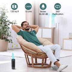 True HEPA Air Purifier for Car Smoker Air Cleaner Ionizer TVOCs Odor Dust Sensor