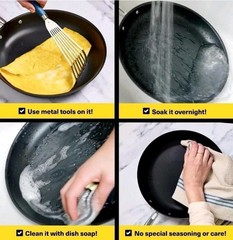 Misen Carbon Steel Nonstick 12″ Skillet Lightweight Self Seasoning & LID Fry Pan