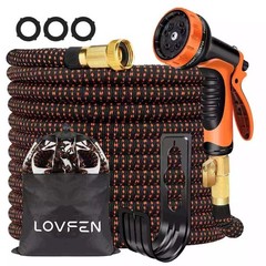 50FT Expanding Expandable Flexible Garden Water Hose w 10 Funtion Spray Nozzle