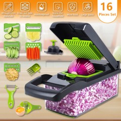 16-In-1 Vegetable Fruit Kitchen Chopper Cutter Food Onion Veggie Dicer Slicer
