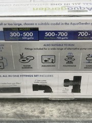 Aquagarden Universal Hydroponic & Aquaponic Water Pump 300-500 Gal/Hr. {G7}.