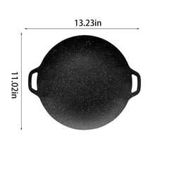 Non-Stick Korean Cast Iron Grill Pan BBQ Griddle for Home Cooking