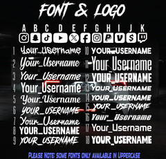 Social Media Vinyl Decal Sticker With Background – 8 inch Personalized Sticker