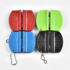 1pc Mini Ceramic Rod Tungsten Steel Knife Sharpener Two-stage Butterfly Type