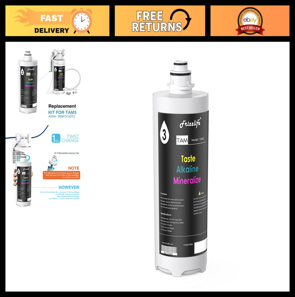 Replacement Filter Cartridge for TAM3 Osmosis System, FZ-4 Inside, PD600-TAM3 Al