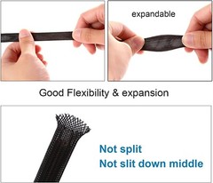 ALL SIZES & COLORS 5 FT – 100 FT. Expandable Cable Sleeving Braided Tubing LOT
