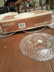 Luminarc J G DURAND ANYTIME CUT CRYSTAL Snack SET 12 Piece NEW